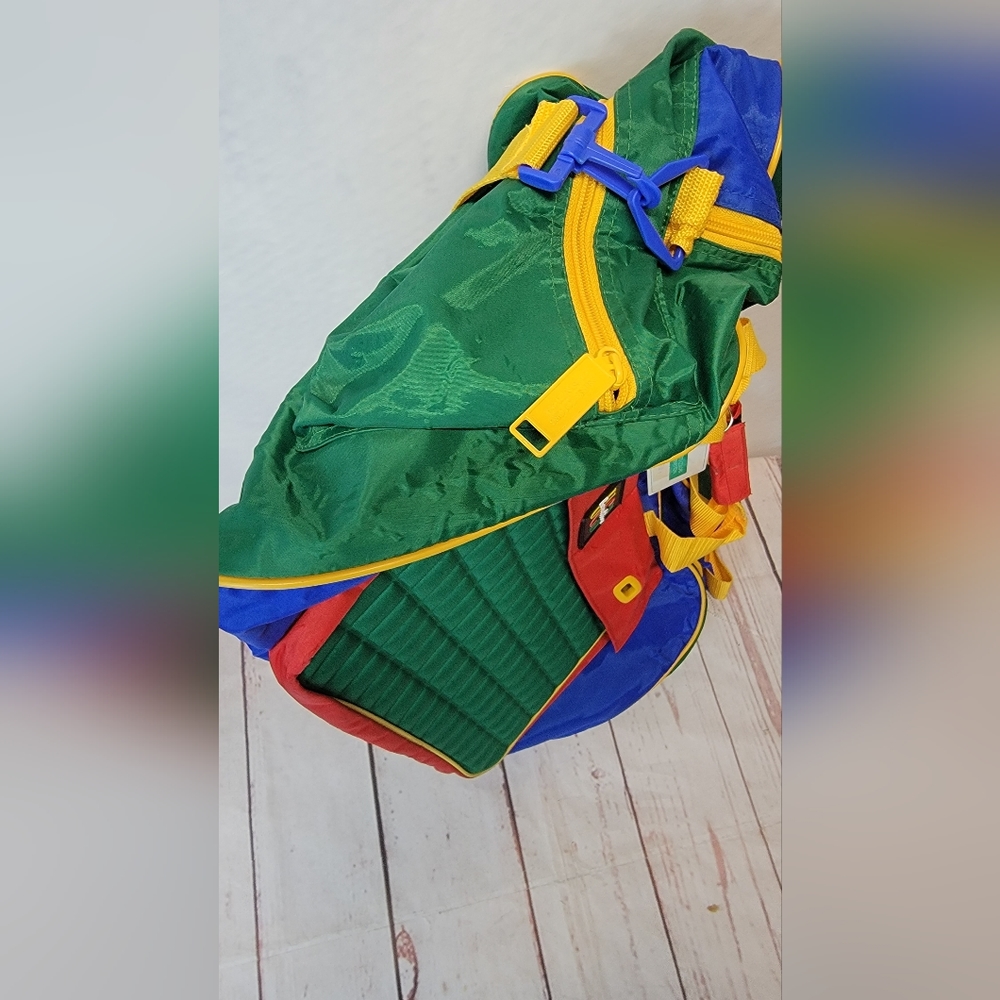 VTG UCB United Colors Benetton 90s Multi Colored Gym Bag (Missing button) - Picture 3 of 7